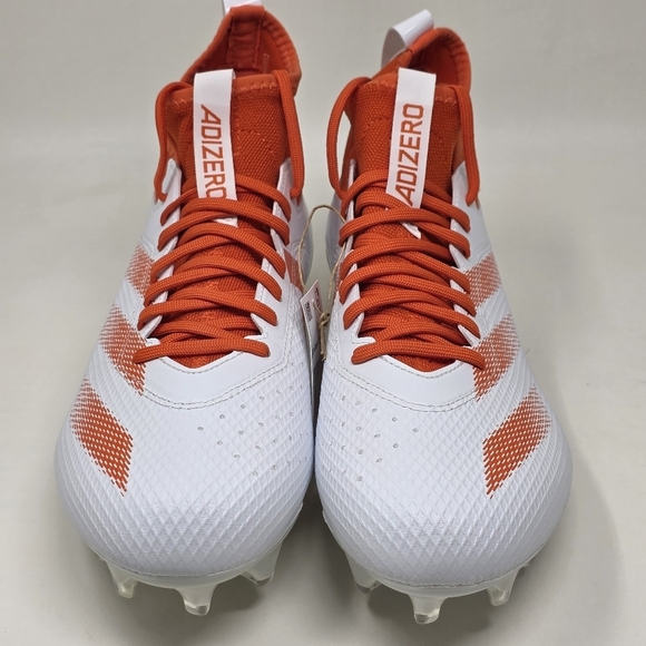 adidas SM Adizero Impact Football Cleats Mens Size 11 White Orange IH8467 New - Picture 7 of 12